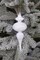 Iridescent White Spire Christmas Glass Ornament Wizardi F07M10-5